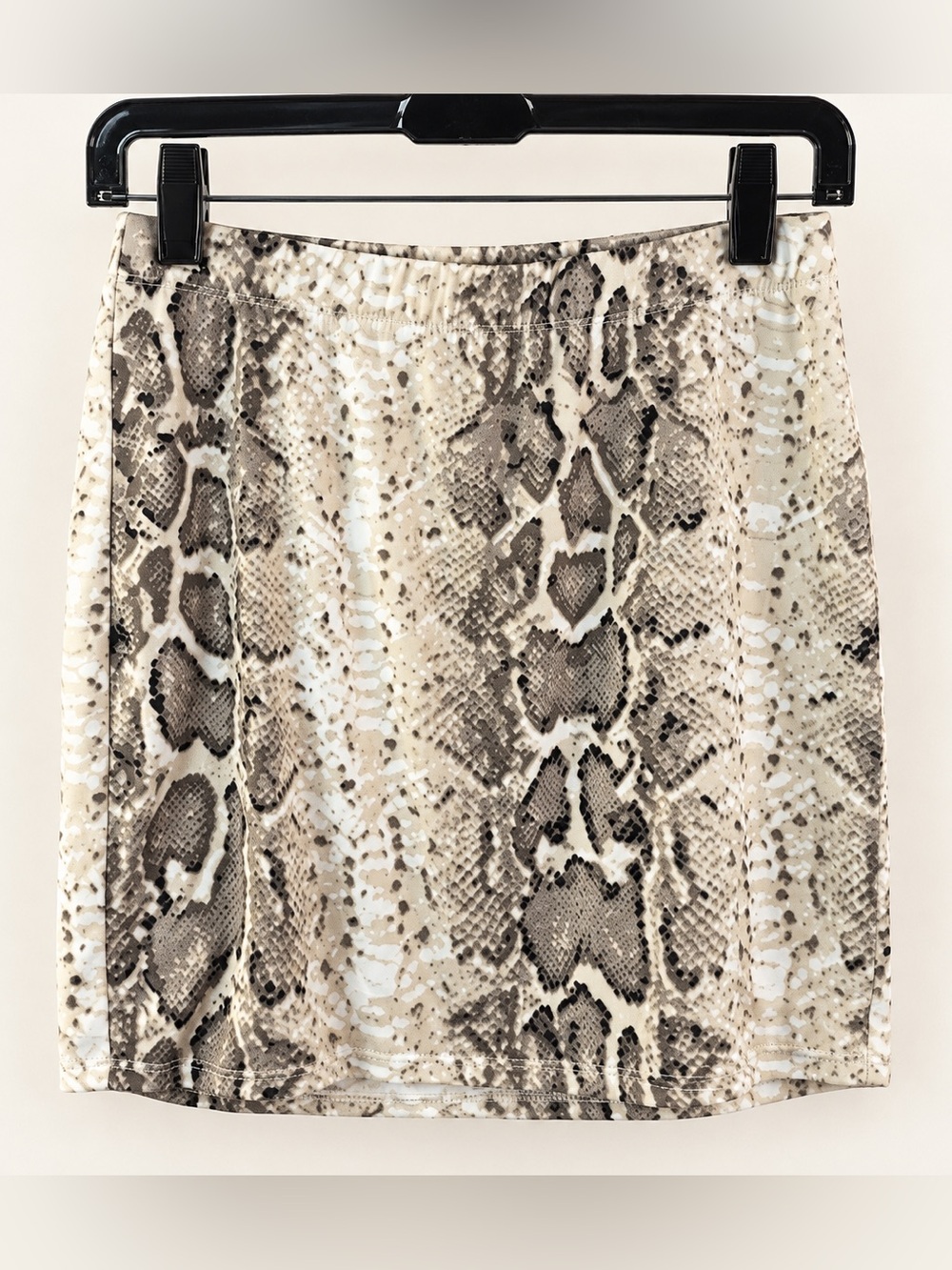 Bear Dance Snakeskin Print Stretch Bodycon Mini Skirt Size Medium